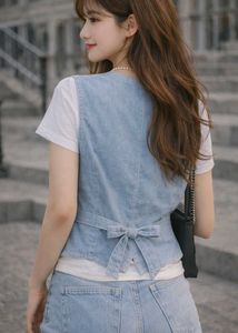 Soft Blue Denim Vest
