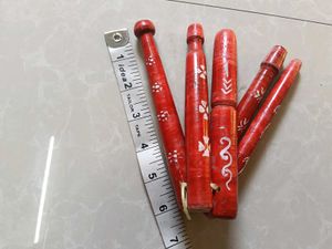Traditional Red Wooden Ponkhana set- 5 piece