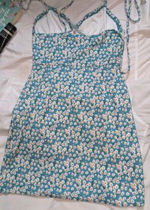 Mini A Line Blue Preety Summer Dress 🤍