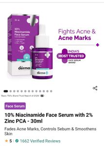 The Derma Co. 10% Niacinamide Face Serum and 4% ce