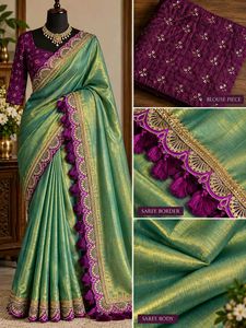 Stunning Green Silk Saree