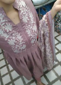 Embroidered Kurta Set with Dupatta