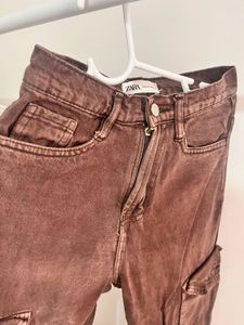 Brown Cargo Jeans