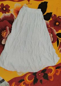 White Tiered Maxi Skirt