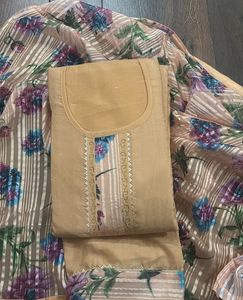 50%sale salwar suit fabric with Floral Dupatta