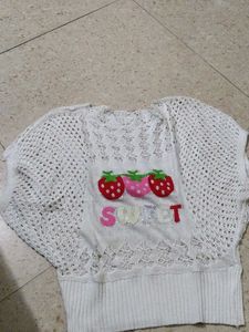Sweet Strawberry Knit Top
