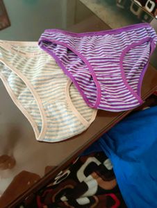 Cute Striped Cotton Briefs - Pack of 2