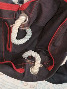 Chic Black Hobo Bag with Rope Handle
