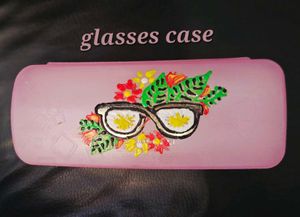 Hand-Painted Pink Glasses Case