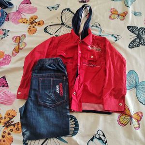 Kids Jeans &amp; Jacket Set