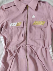 Chic Blush Pink Utility Dress