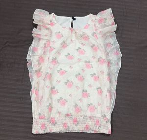 Cute Floral Top – Size Small