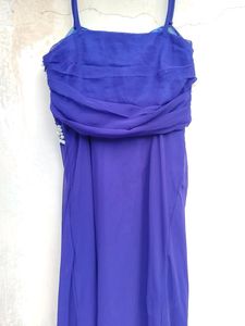 Blue Beaded Formal Dress