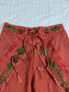 Bohemian Embroidered Palazzo Pants