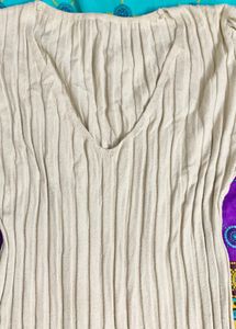 Ribbed Bell Sleeve Maxi Dress