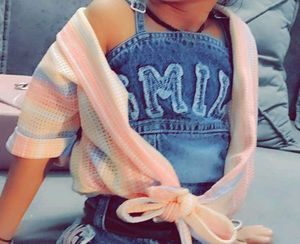 Denim Romper with Shirt - Cute Kids Outfit