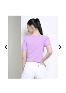 Lavender Tie-Front Crop Top