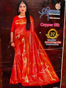 New South indian saree with Blouse piece