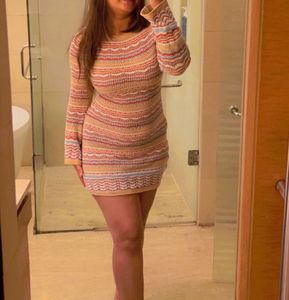 Crochet bodycon strechable dress