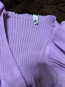 Lavender Bandage Sweater Top