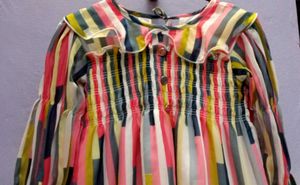 Colorful Striped Smocked Kurta