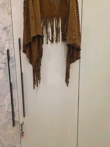 Brown Fringe Vest