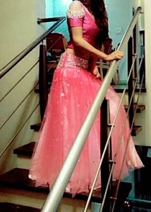Designer Mirror Work Wester Lehenga With Du