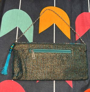 Sequin Hand Clutch Shimmery Partywear
