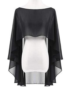 y2k sheer black cape top