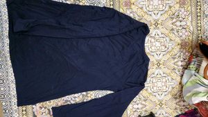 Navy Blue Long Sleeve Graphic T-Shirt