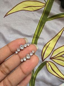 Sparkling Cluster Stud piercing steel Earrings