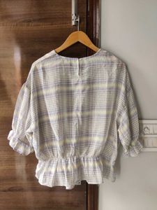 Cute Korean Plaid Cropped Top