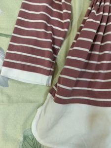 Womens Stripped collar top