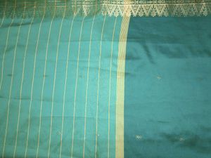 Beautiful Dark Green Saree With Thin Border