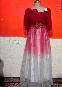 Ombre Gown with Embellished Belt🎀❤️