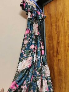 Floral Off-Shoulder Dress long