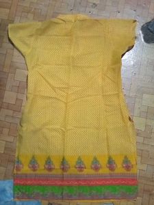 Yellow Printed Kurta
