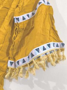 Boho Off-Shoulder Tassel Top