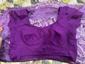 Beautiful 3 Saree Set - Orange, Purple and Grey