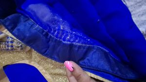Chiffon Royal blue saree