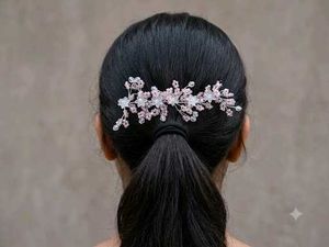Elegant Pink Tiara Hair Clip 🩷 🤍