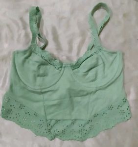 Light Green Lace Corset Top