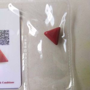 4.10 CTS. Red Italian Triangular Coral Gemstone