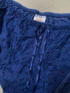 Blue Lace Trim Briefs