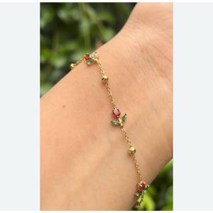 Red Tulip Rose Bracelet Anti-tarnish