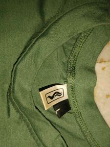 Olive Green Cropped Tee