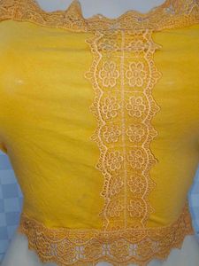 (100)Lace Trim Cami Top