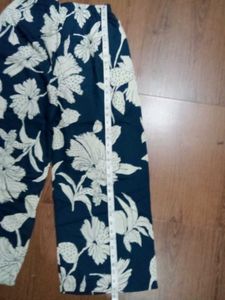 Stylish Navy Blue Floral Kurta
