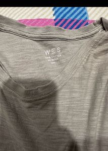 WES Men's Casual Gray T-Shirt XXL Size