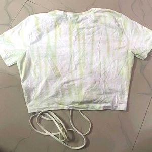 Tie-Dye Ruched Crop Top